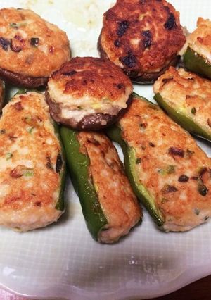 ピーマンとしいたけの肉詰め-レシピのメイン写真