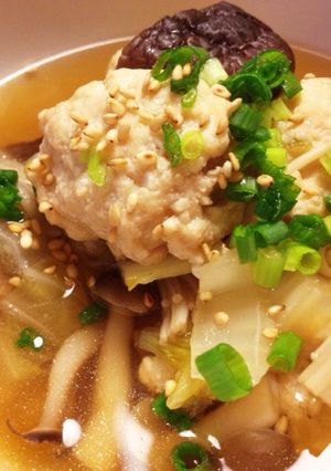 ふわふわ鶏団子ときのこのほっこりスープ。-レシピのメイン写真