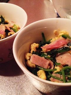 卵とベーコンとほうれん草炒め-レシピのメイン写真