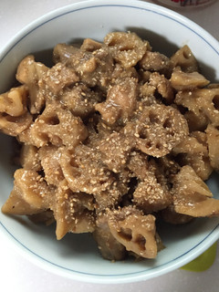 鶏肉とれんこんのバターゴマ味噌煮-レシピのメイン写真
