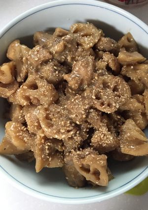 鶏肉とれんこんのバターゴマ味噌煮-レシピのメイン写真