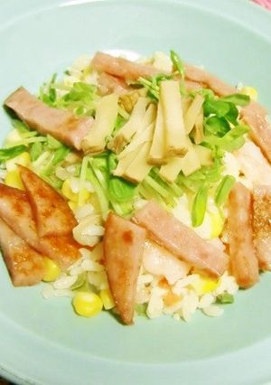 豆苗・いぶりがっこ・ハムの のせピラ!!-レシピのメイン写真