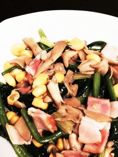 ほうれん草とベーコンのバター醤油炒め-レシピのメイン写真