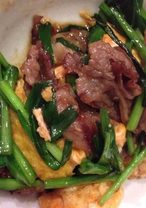 牛肉とニラと卵で☆オイスターソース炒め-レシピのメイン写真