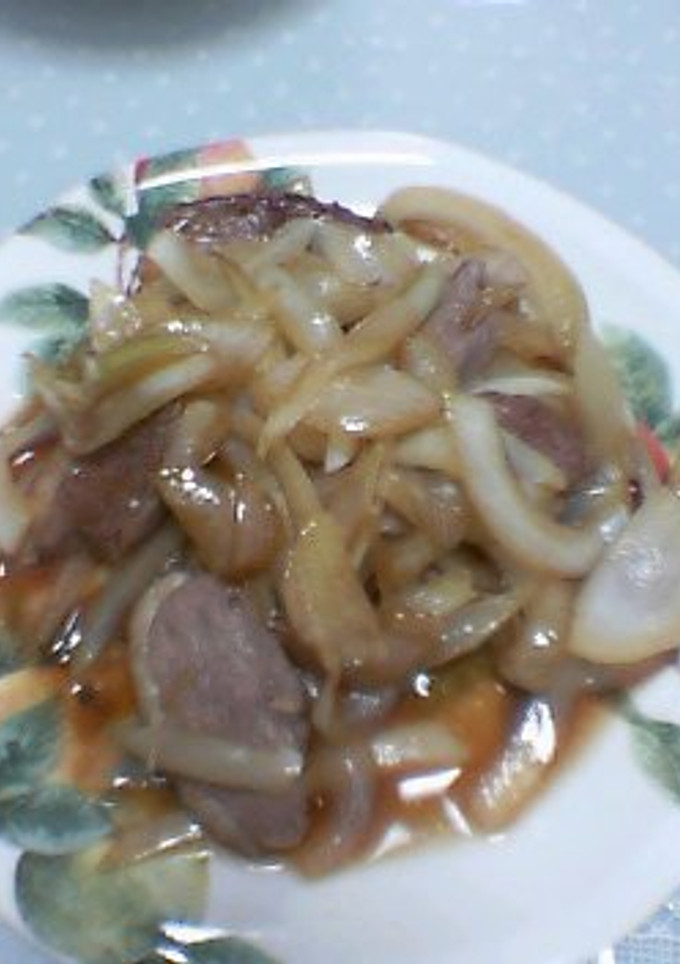 鴨と玉ねぎのすき焼き風炒め-レシピのメイン写真