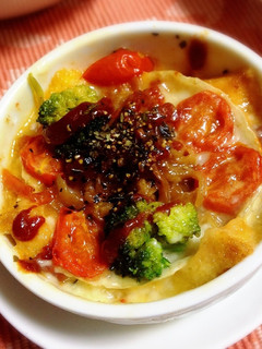 切り干し大根の煮物でピザ風ココットカマン-レシピのメイン写真