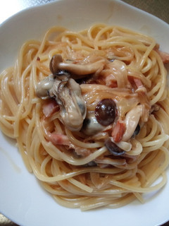 牡蠣としめじのクリームパスタ-レシピのメイン写真