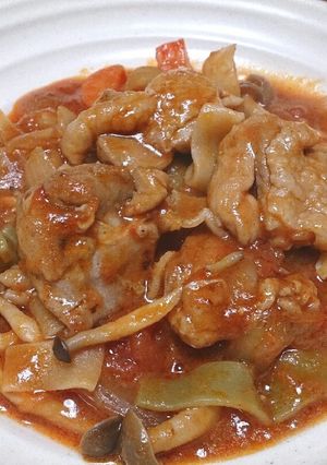 フライパンで☆チキンのトマト煮込み-レシピのメイン写真
