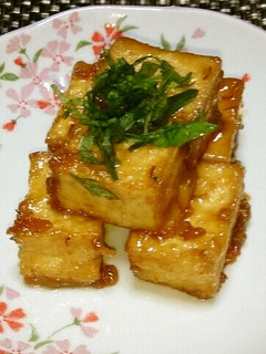 美味しい♪厚揚げのもろみ味噌焼き-レシピのメイン写真