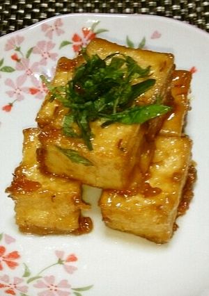 美味しい♪厚揚げのもろみ味噌焼き-レシピのメイン写真