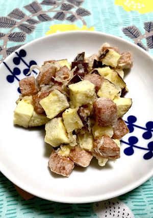 サツマイモとベビーハムのサイコロ天ぷら-レシピのメイン写真