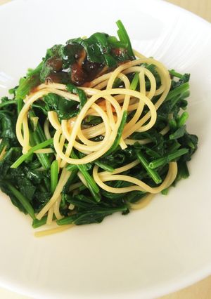 炒めほうれん草とパスタのサラダver簡単-レシピのメイン写真