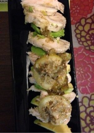 しっとり鶏胸肉とアボカドのネギ塩のっけ！-レシピのメイン写真