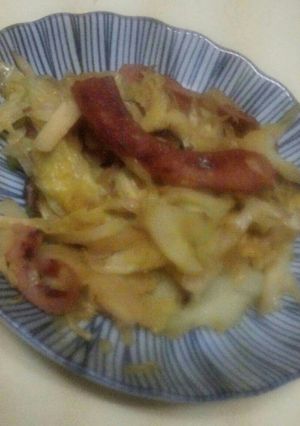 ウインナーとキャベツのポン酢炒め-レシピのメイン写真