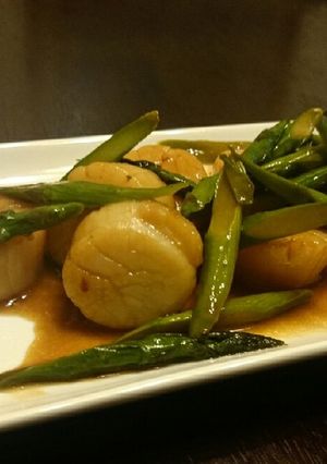 ホタテとアスパラのオイスター炒め-レシピのメイン写真