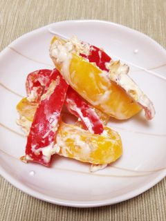 ☆簡単鮮やか☆パプリカのクリチおかか和え-レシピのメイン写真