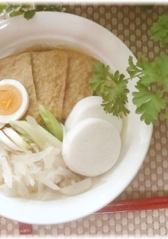 冷凍うどんで簡単☆冬野菜のきつねうどん-レシピのメイン写真