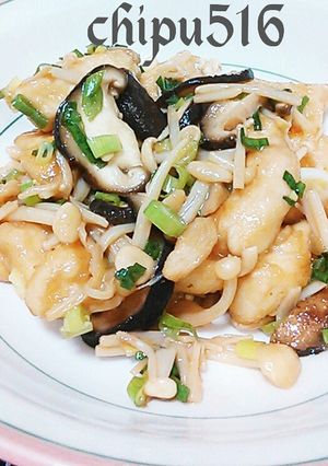 子供が喜ぶ鳥胸肉ときのこのバタポン炒め-レシピのメイン写真