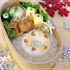รูปของ ☆お弁当にホワイトクリスマスリース☆