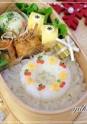 ☆お弁当にホワイトクリスマスリース☆-レシピのメイン写真