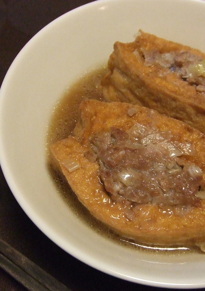 肉詰め厚揚げの煮物-レシピのメイン写真
