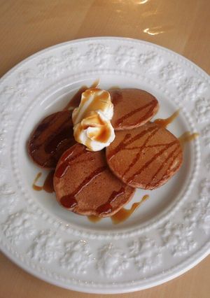 ココアホットケーキ★マスカルポーネ添え-レシピのメイン写真