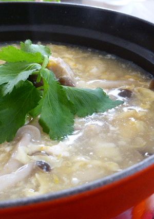 ストウブで鶏むね肉と豆腐のあんかけ親子煮-レシピのメイン写真