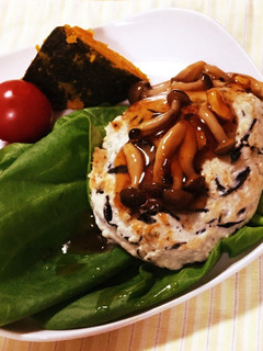 簡単ヘルシー!きのこあんの豆腐ハンバーグ-レシピのメイン写真