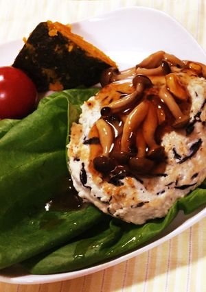 簡単ヘルシー!きのこあんの豆腐ハンバーグ-レシピのメイン写真