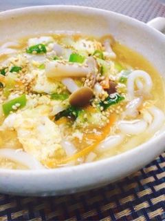 【15分】夜食♡野菜と卵のあんかけうどん-レシピのメイン写真