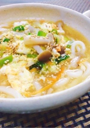 【15分】夜食♡野菜と卵のあんかけうどん-レシピのメイン写真