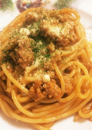 簡単だけど濃厚な味、ミートソースパスタ-レシピのメイン写真
