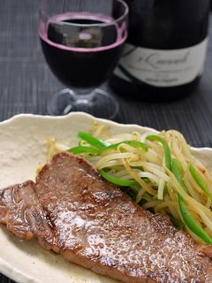 ステーキの焼き方、脂身で焼き野菜も旨い!-レシピのメイン写真