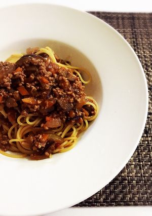 給食＊ナスのボロネーゼ風パスタ-レシピのメイン写真