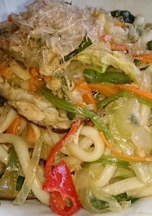 身体ポカポカ♪ツナ缶焼きうどん-レシピのメイン写真