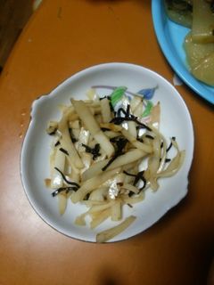 かぶの皮の塩昆布炒め-レシピのメイン写真