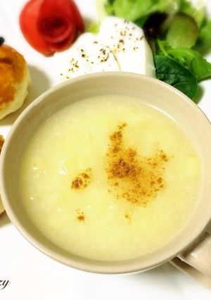 ブレンダーで！簡単❦りんごのスープ-レシピのメイン写真