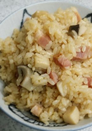 エリンギとベーコンの洋風炊き込みご飯-レシピのメイン写真