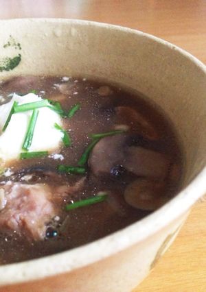 鶏と玉ねぎとキノコのバルサミコ風味スープ-レシピのメイン写真