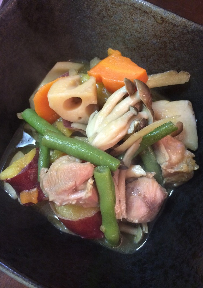 さつまいもと蓮根の煮物-レシピのメイン写真