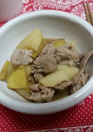 ジャガイモとさつまいもの煮物。-レシピのメイン写真