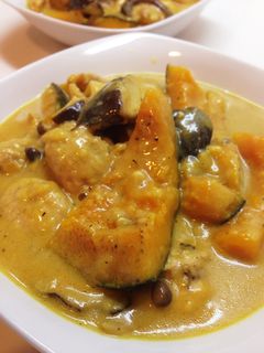 鶏肉とかぼちゃのカレークリーム煮-レシピのメイン写真
