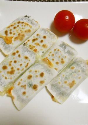 大葉とチーズの餃子の皮巻き-レシピのメイン写真