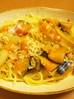 かぼちゃのスープパスタ-レシピのメイン写真
