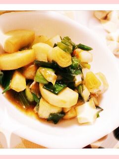 長葱と長芋の炒め物-レシピのメイン写真