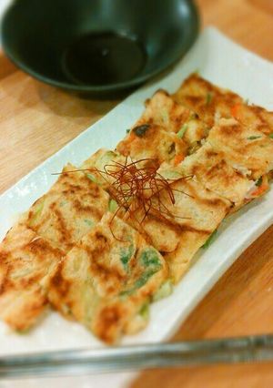お手軽☆もっちり美味しい長ネギチヂミ-レシピのメイン写真