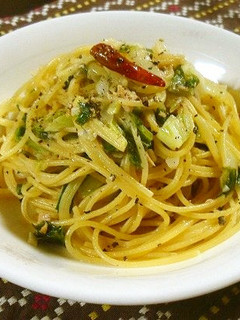 葉ネギと白菜・ツナの和風パスタ-レシピのメイン写真