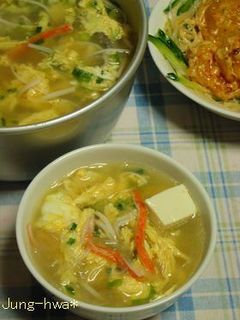 ふんわり卵の具沢山中華風スープ-レシピのメイン写真