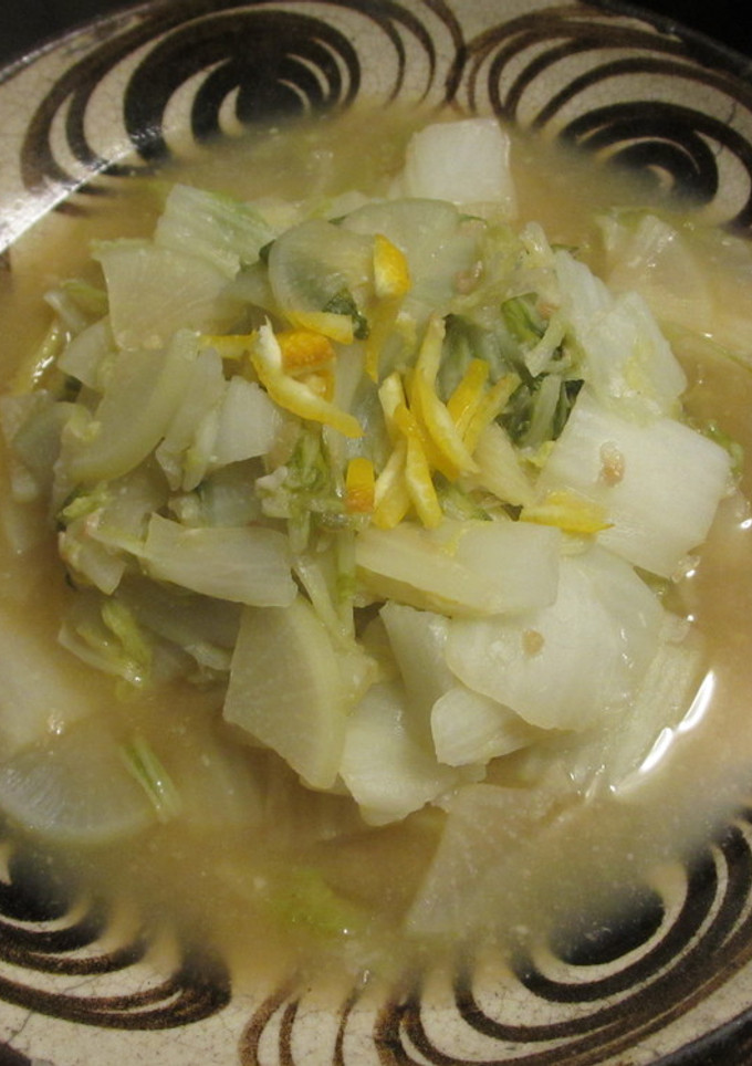 白菜と大根の塩麹と醤油麹の煮物　簡単　-レシピのメイン写真