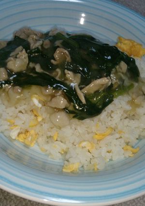 豚肉とほうれん草のあんかけチャーハン-レシピのメイン写真